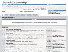 Tablet Screenshot of forum.dr-kwasniewski.pl